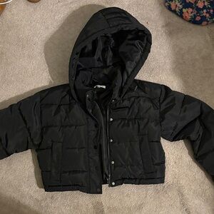 PacSun Kids Black Hooded Puffer Jacket